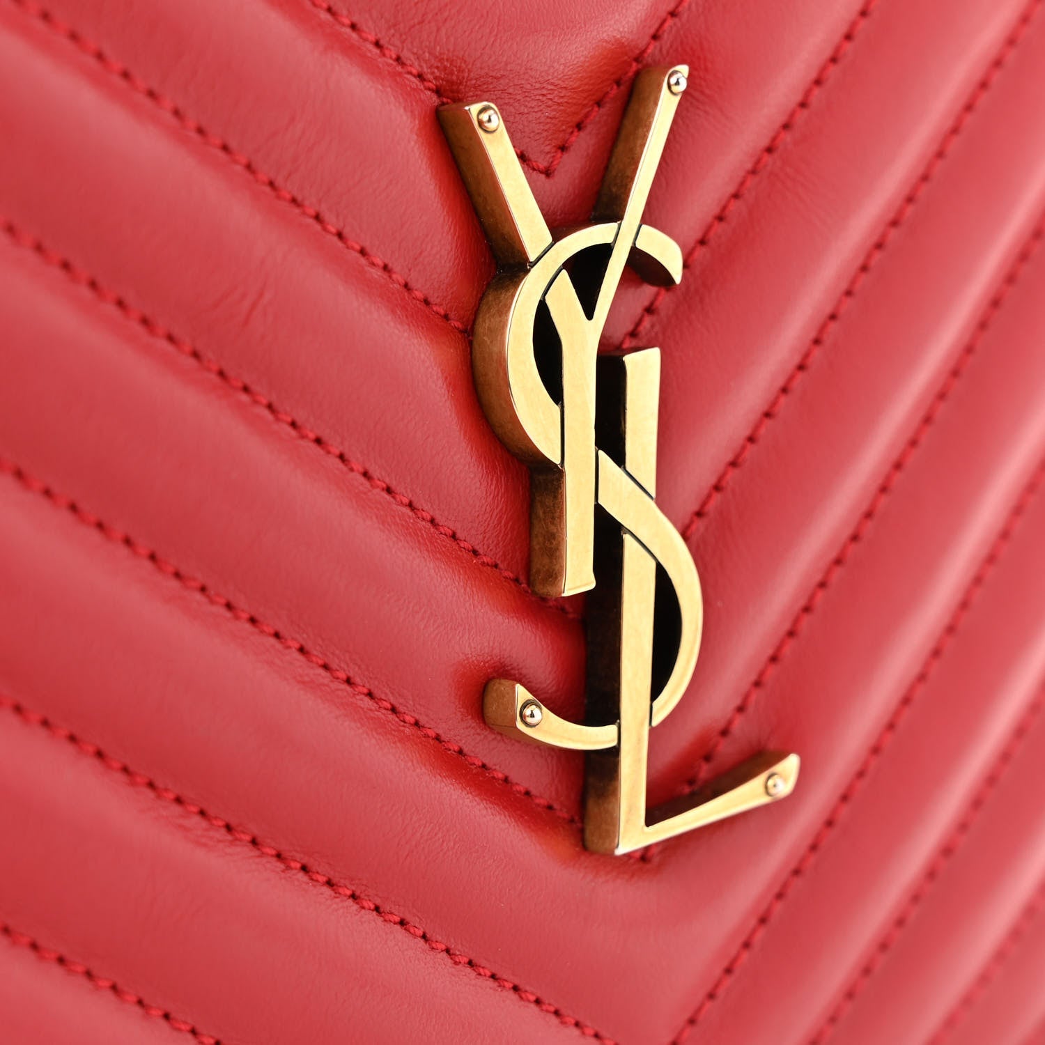 Calfskin Matelasse Monogram Lou Camera Bag Rouge Eros