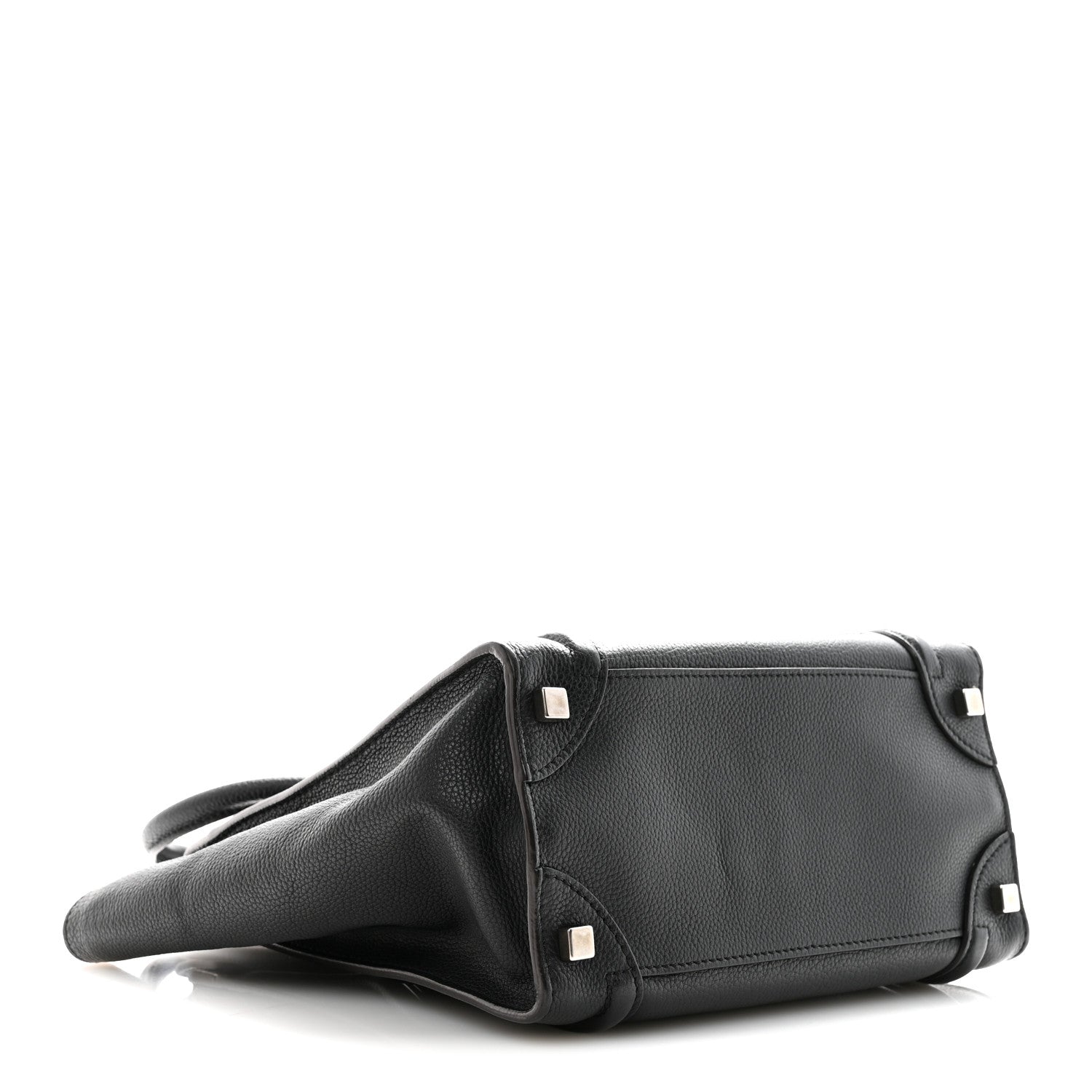 Drummed Calfskin Micro Luggage Black