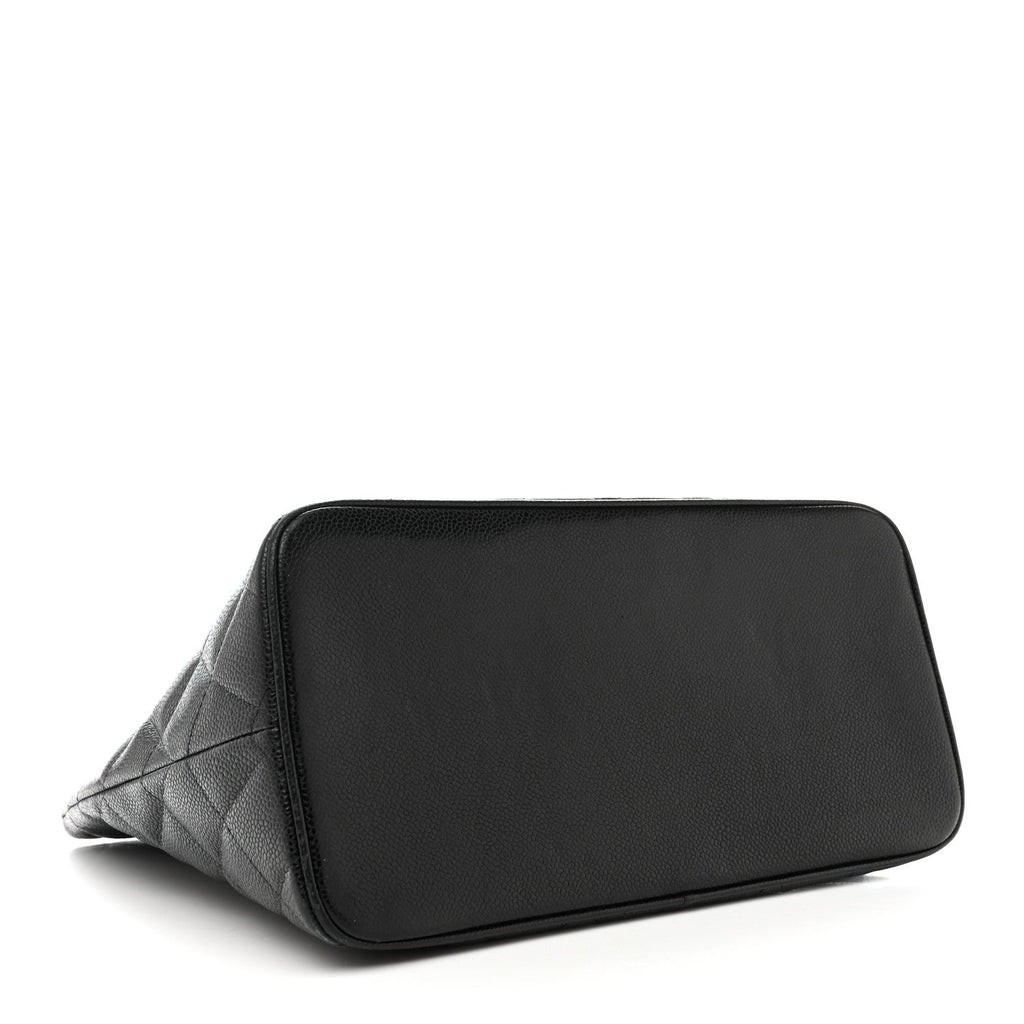 Caviar Quilted Medallion Tote Black