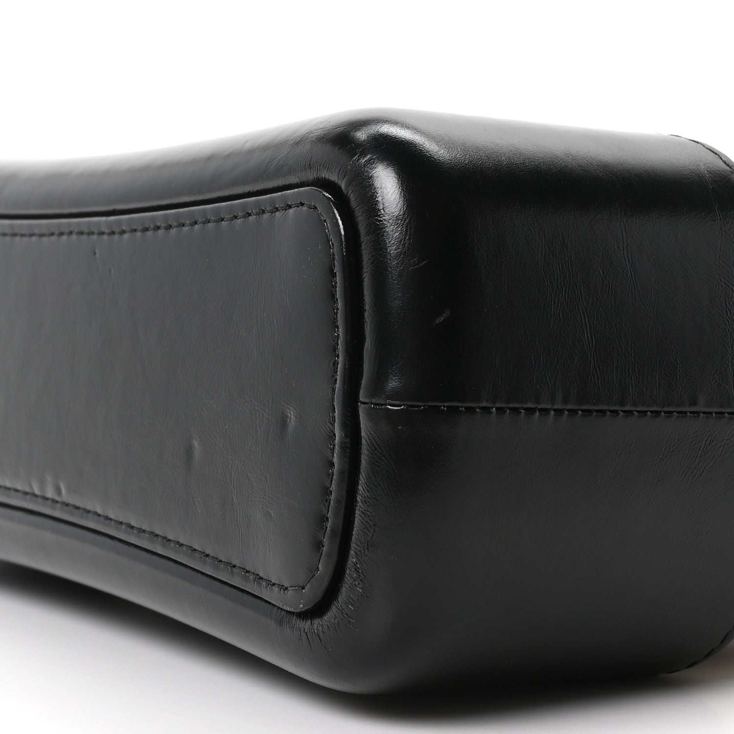 Aged Calfskin Quilted Medium Gabrielle Hobo Black White