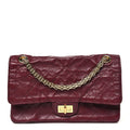 Lambskin Quilted Crush 2.55 Reissue 225 Flap Dark Burgundy