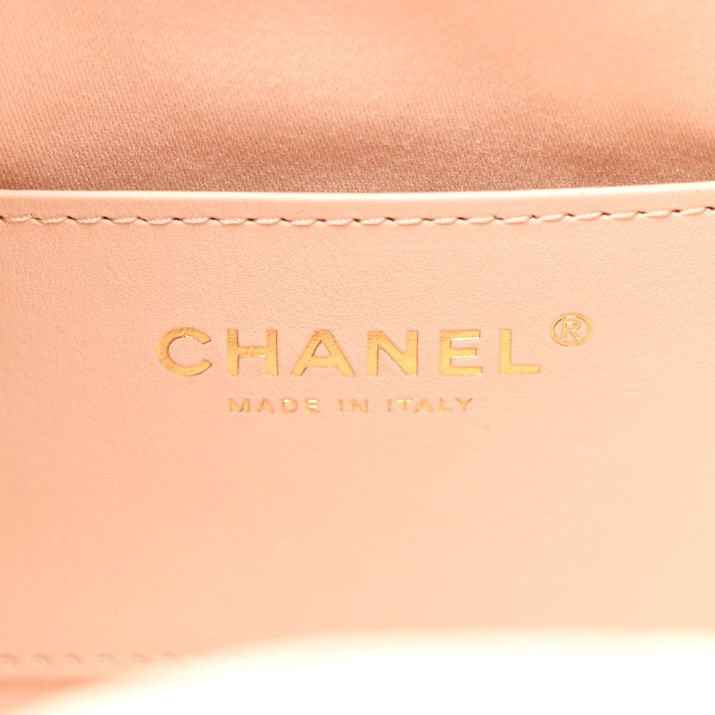 Metallic Caviar Quilted Mini Chanel 25 Handbag Copper