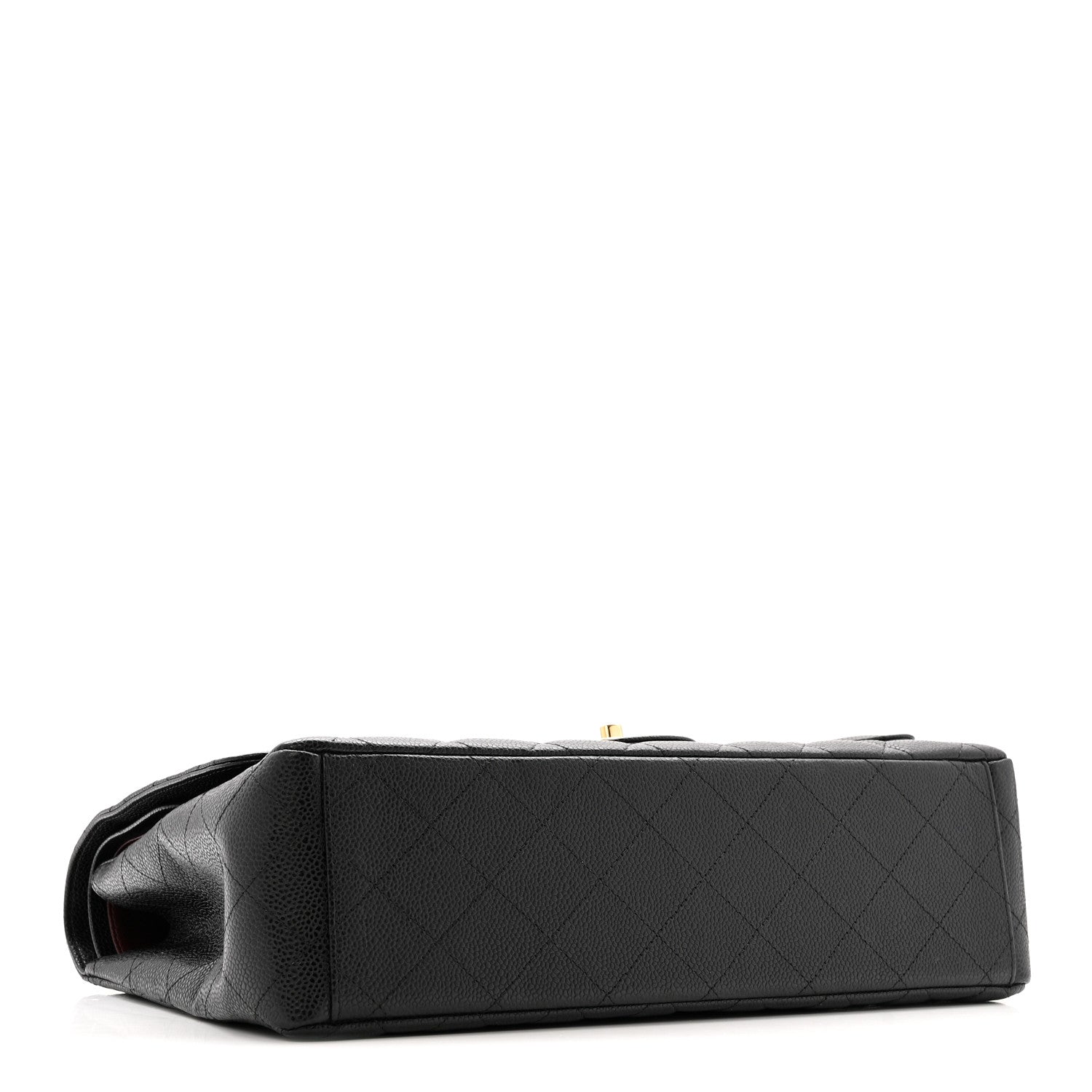 Caviar Quilted Maxi Double Flap Black