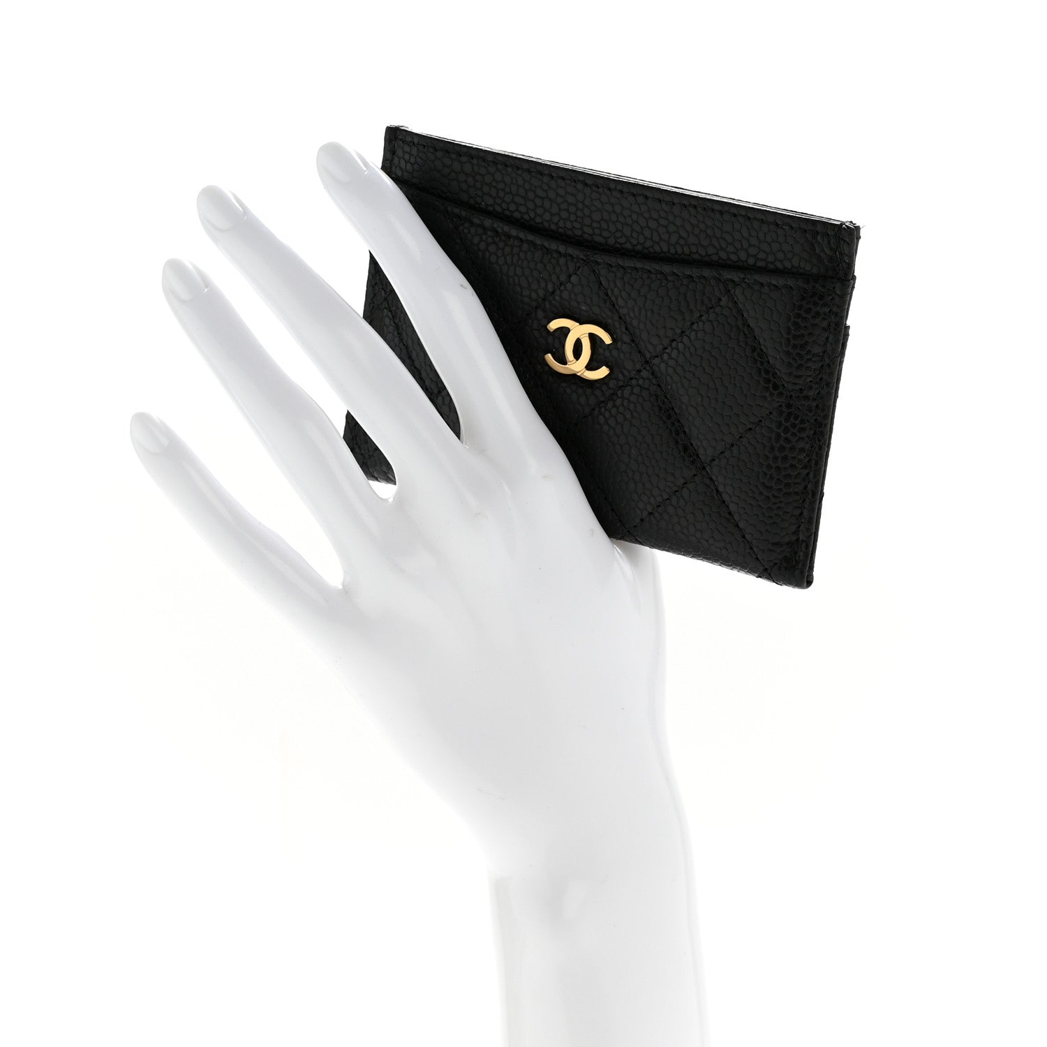 Caviar Quilted  Holder Black