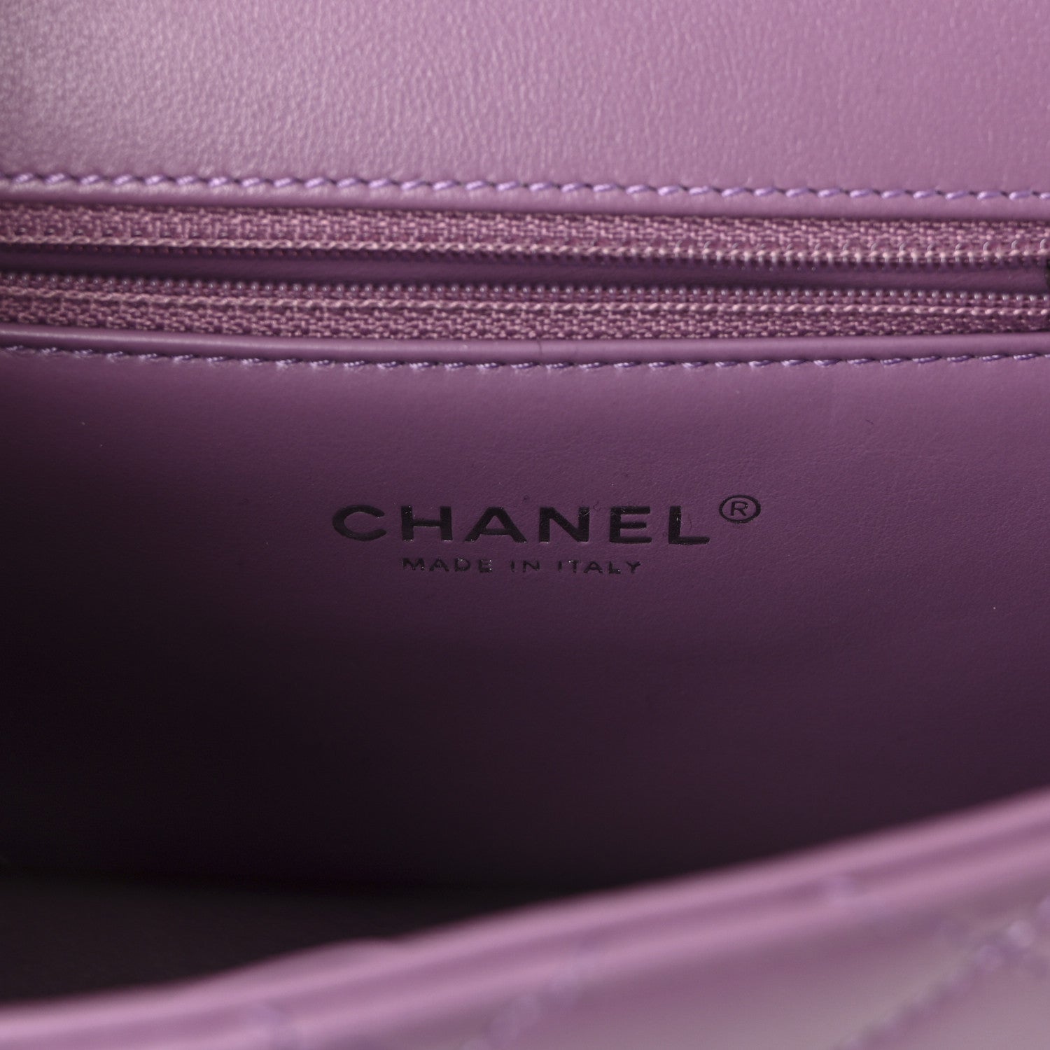 Lambskin Quilted Small CC Filigree Flap Purple