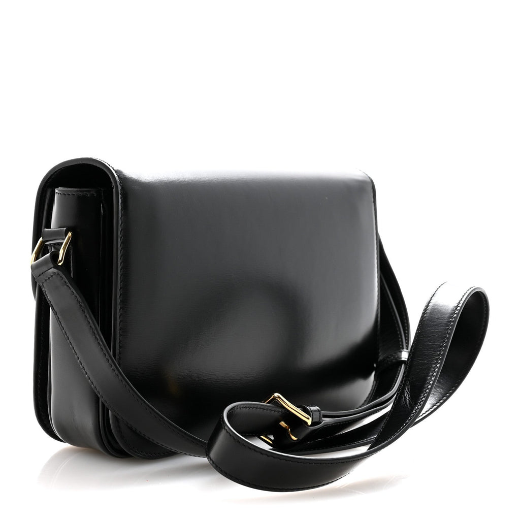 Shiny Calfskin Medium Triomphe Black