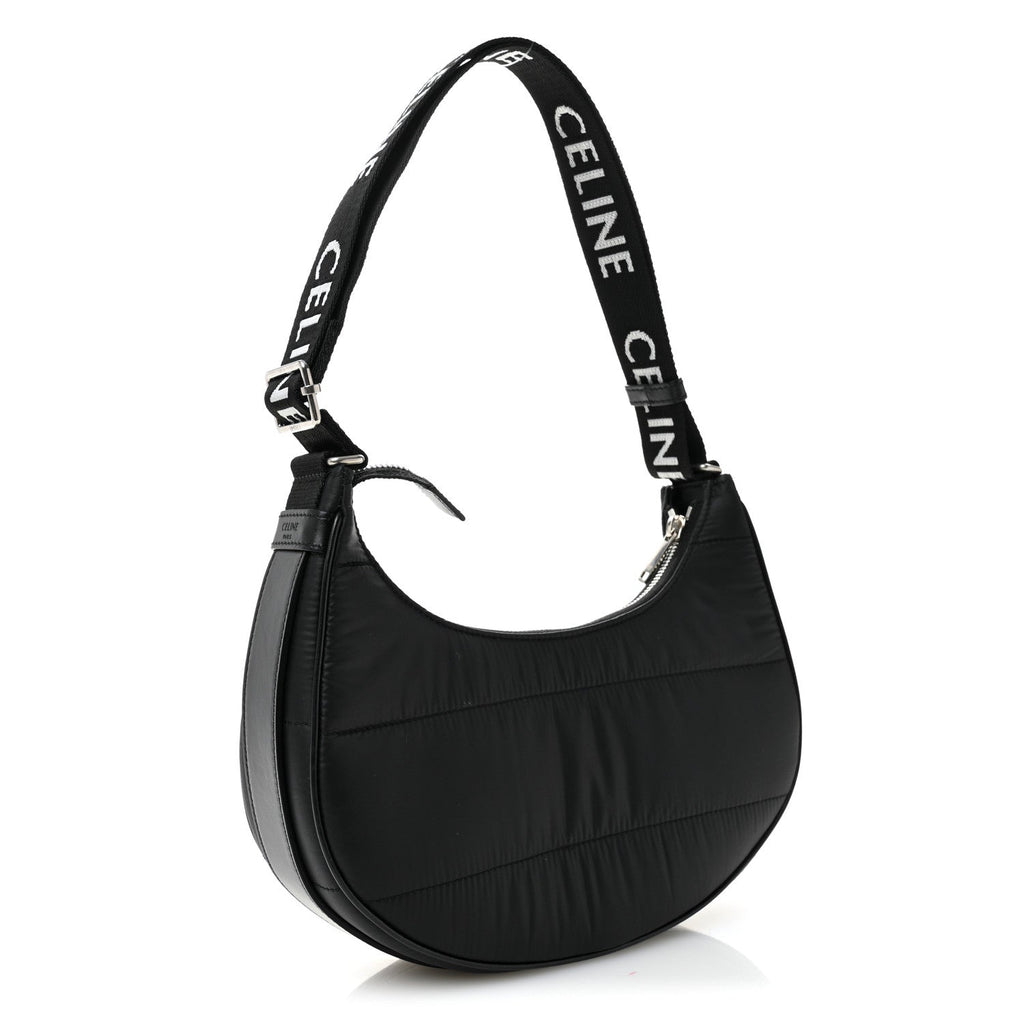 Nylon Ava Shoulder Bag Black
