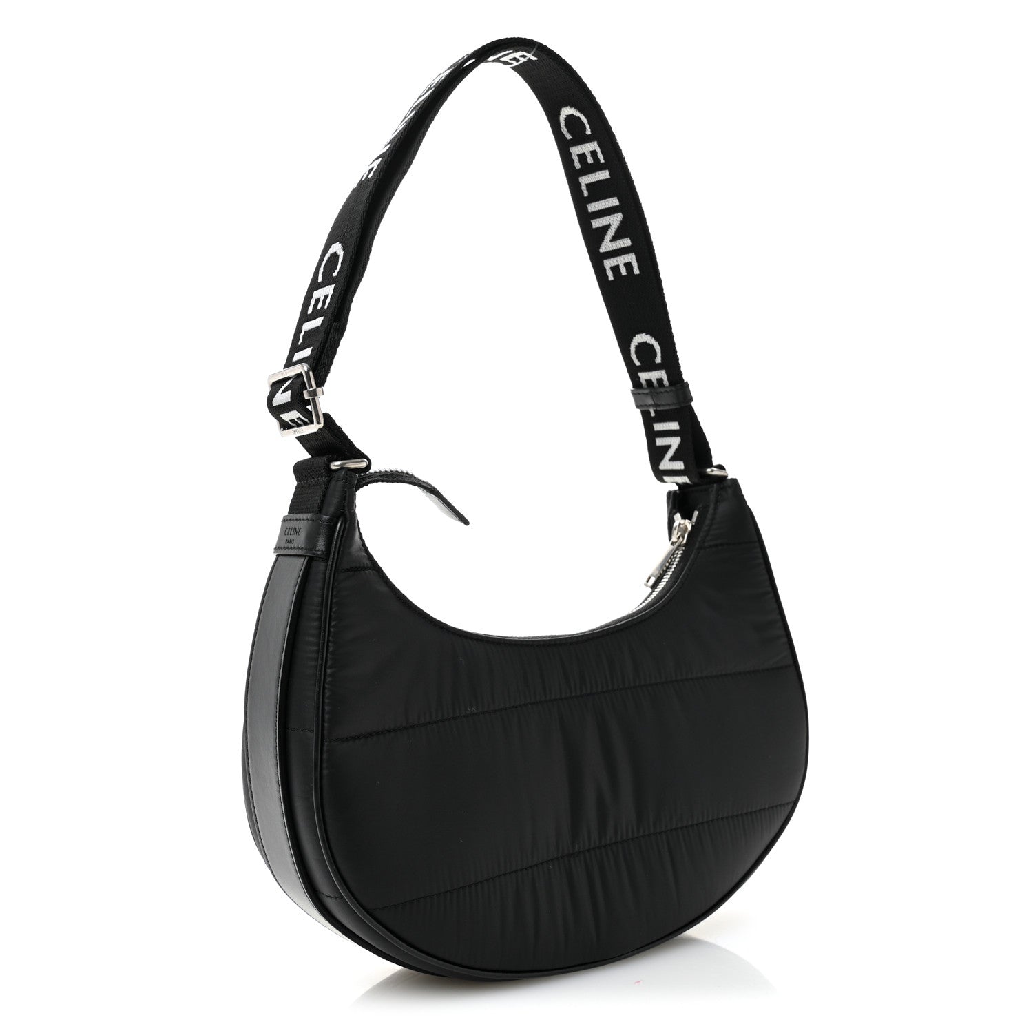 Nylon Ava Shoulder Bag Black