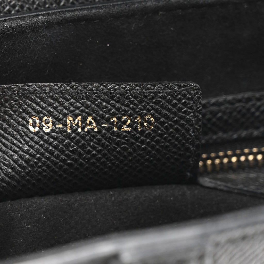 Grained Calfskin Saddle Bag Black