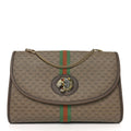 Mini Vintage GG Supreme Monogram Web Medium Rajah Slim Flap Shoulder Bag Beige New Acero