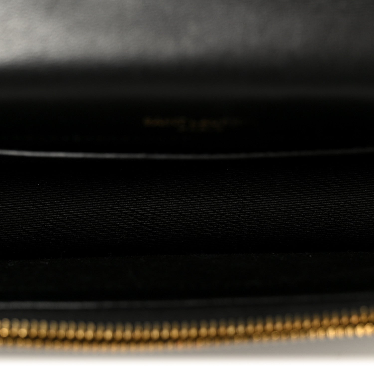 Lambskin Matelasse Chevron Monogram Cassandre Envelope Chain Wallet Black