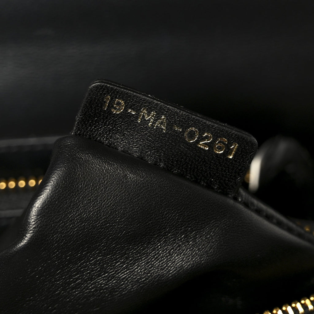Calfskin Macrocannage Medium St. Honore Tote Black