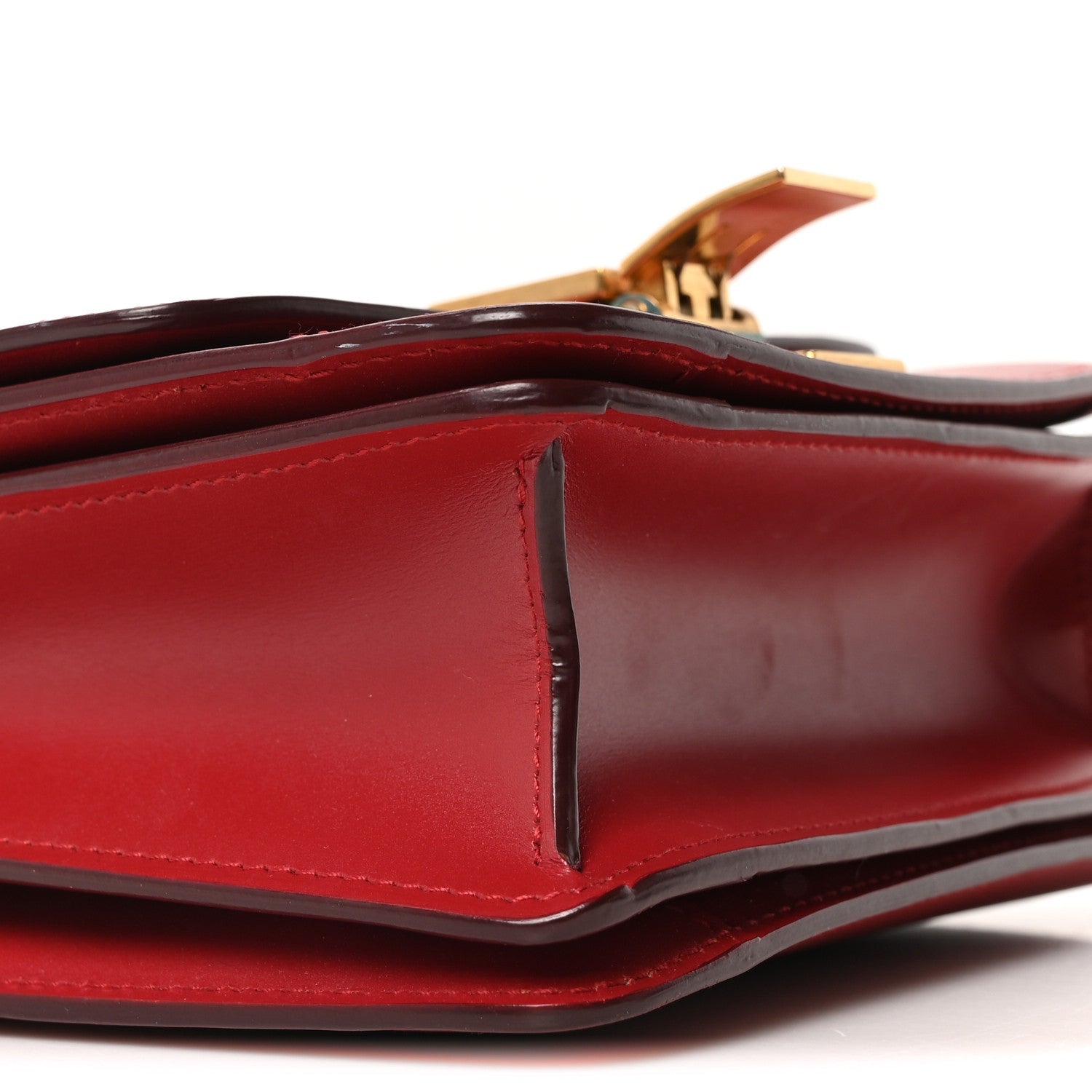 Smooth Calfskin Small Classic Box Flap Bag Red