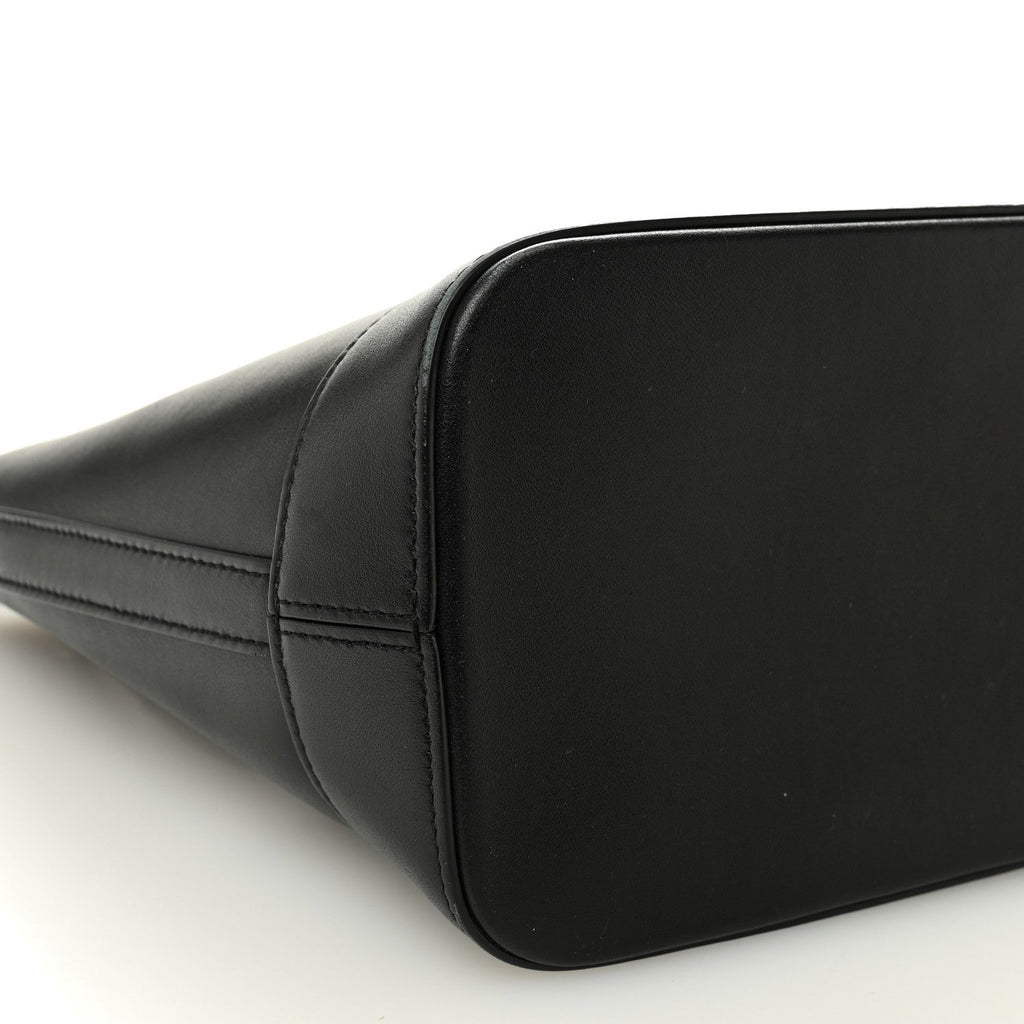 Smooth Calfskin Small Cuir Triomphe Bucket Bag Black