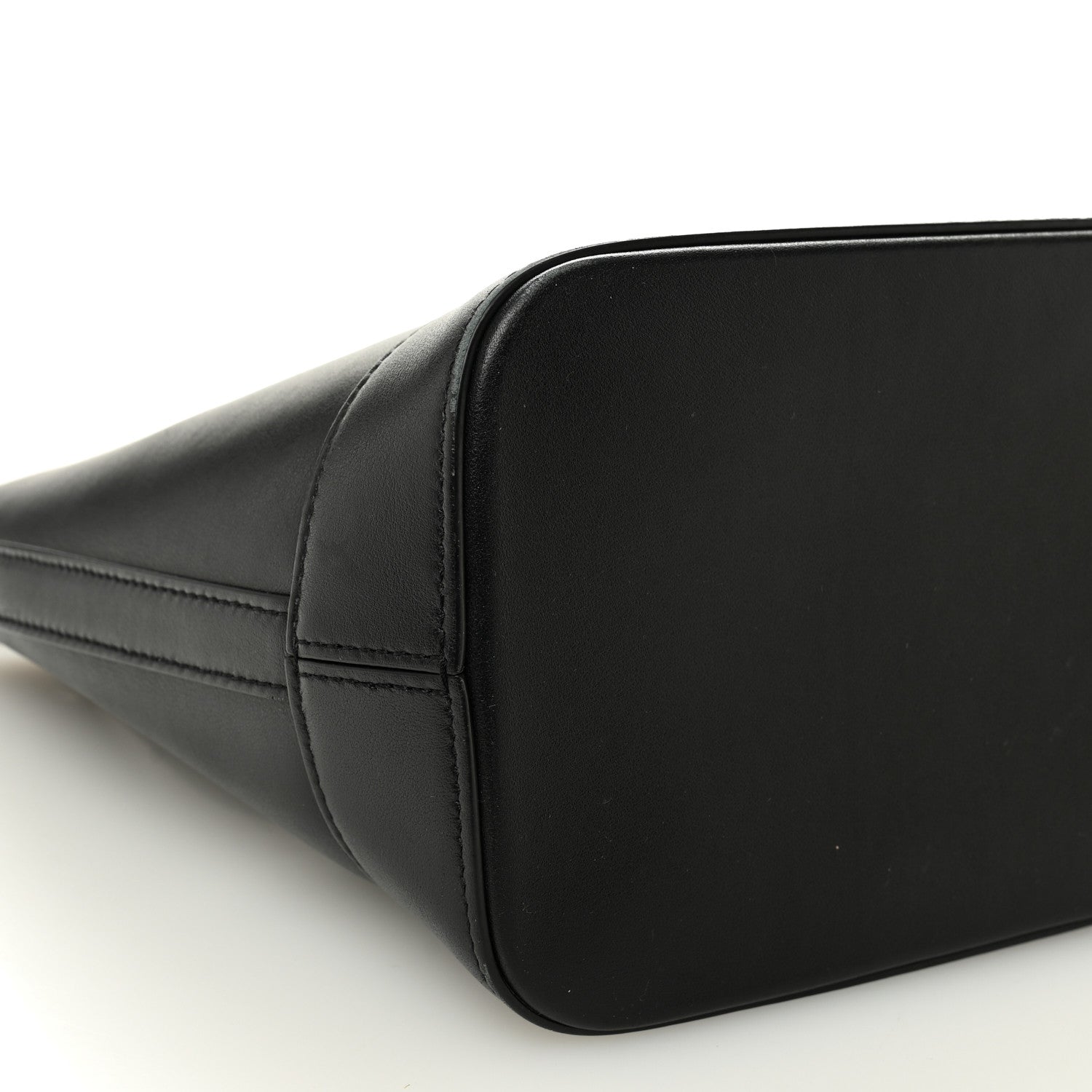Smooth Calfskin Small Cuir Triomphe Bucket Bag Black