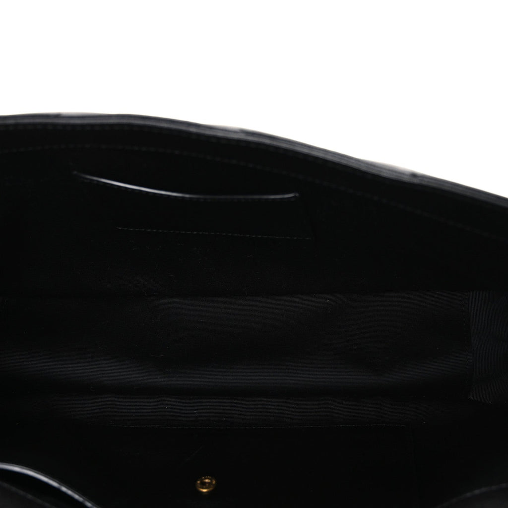 Lambskin Chevron Quilted Medium Loulou Black