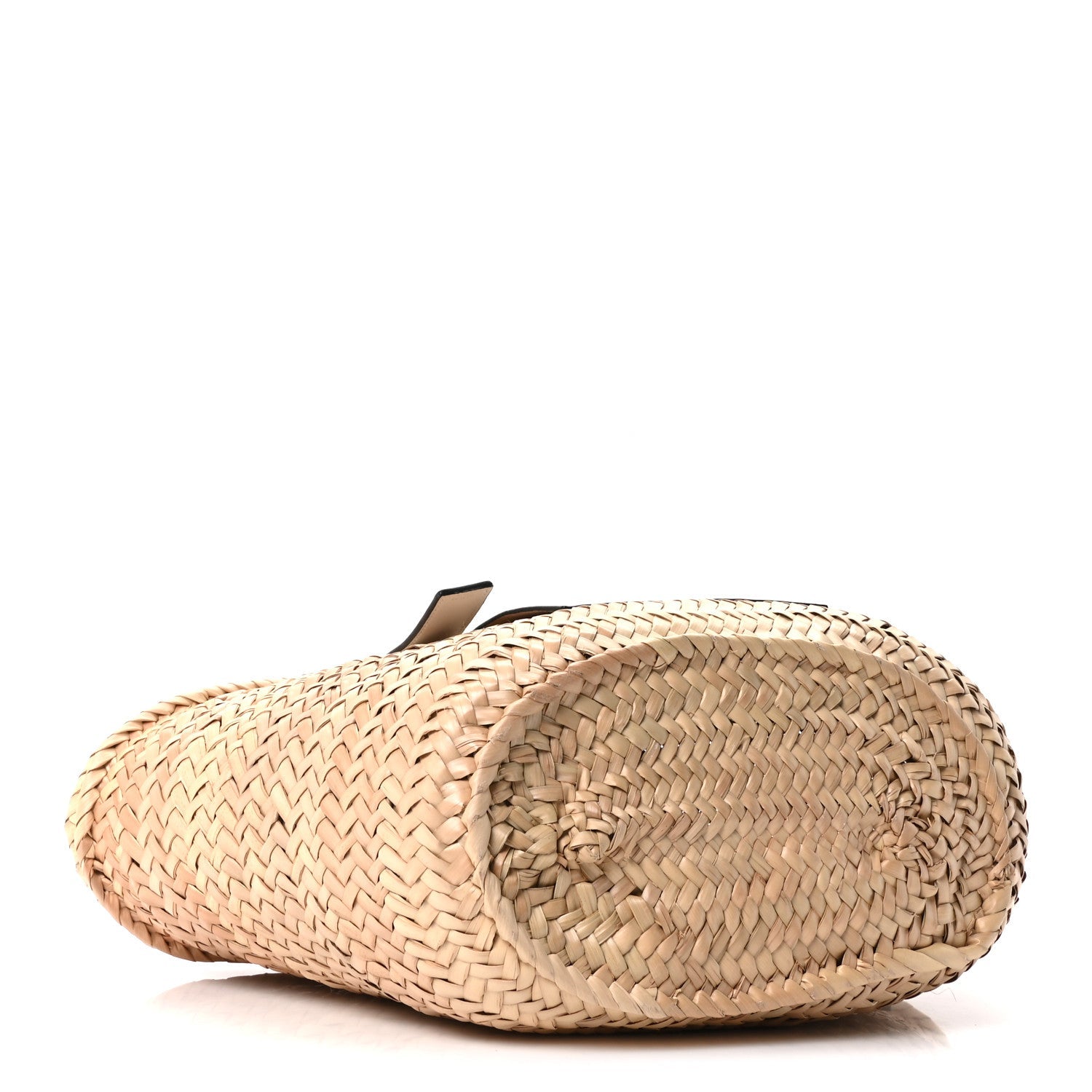 Raffia Basket Tote Bag Natural White