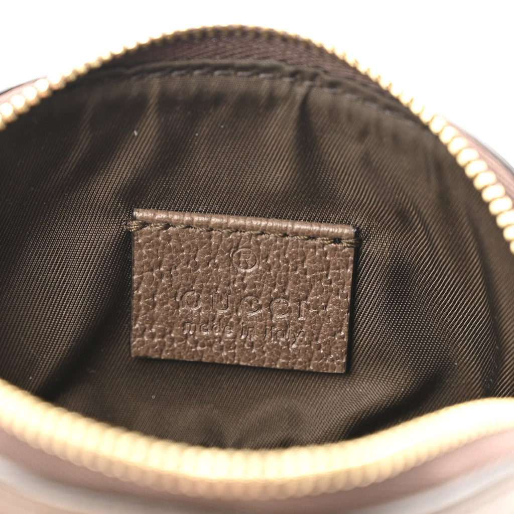 GG Supreme Monogram Web Ophidia Dome Key Pouch Beige New Acero