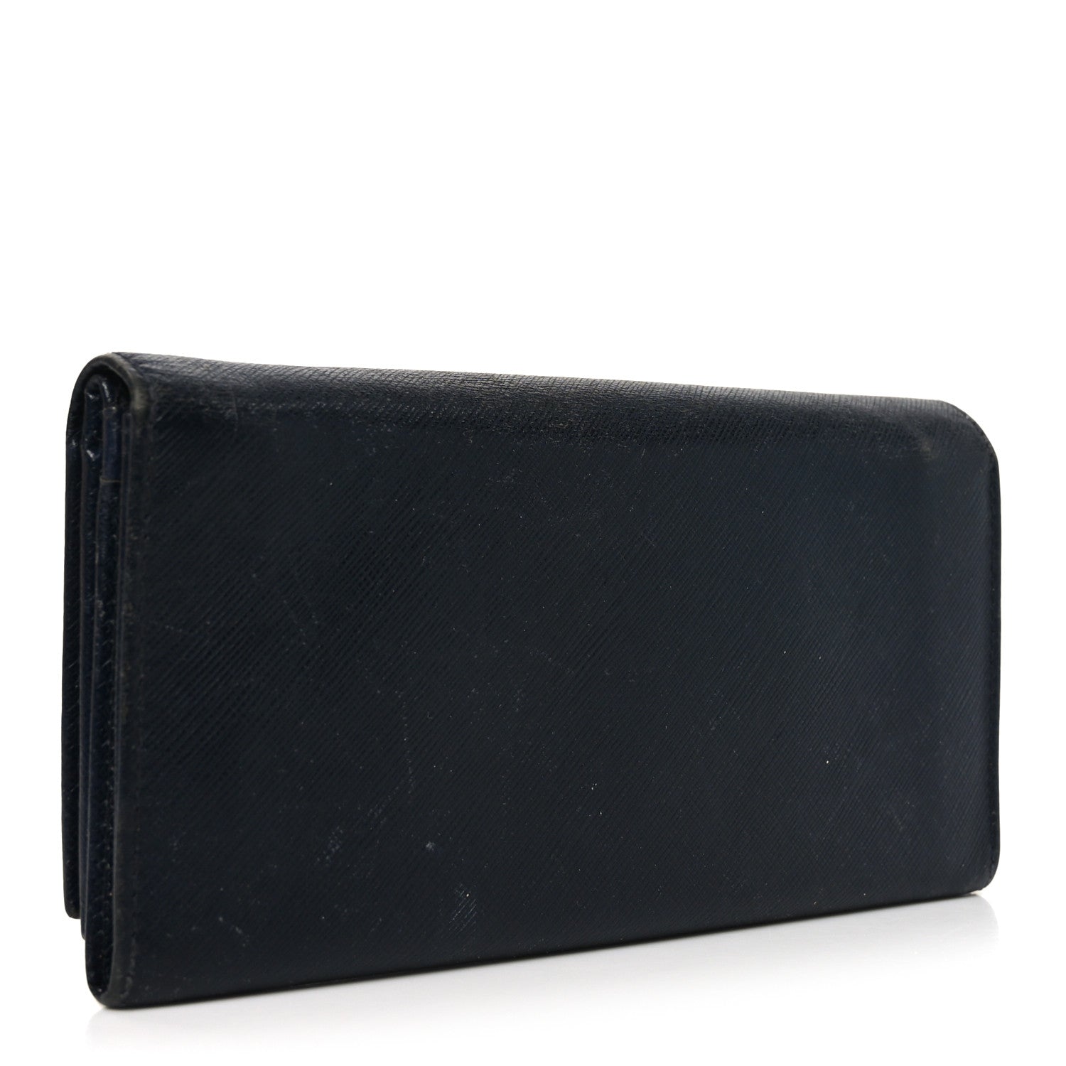 Hammered Calfskin Gancini Wallet Blue
