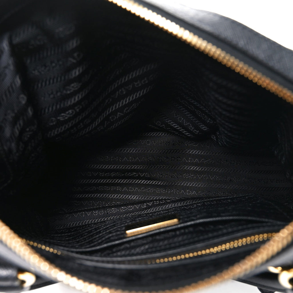 Tessuto Nylon Saffiano Small Tote Black