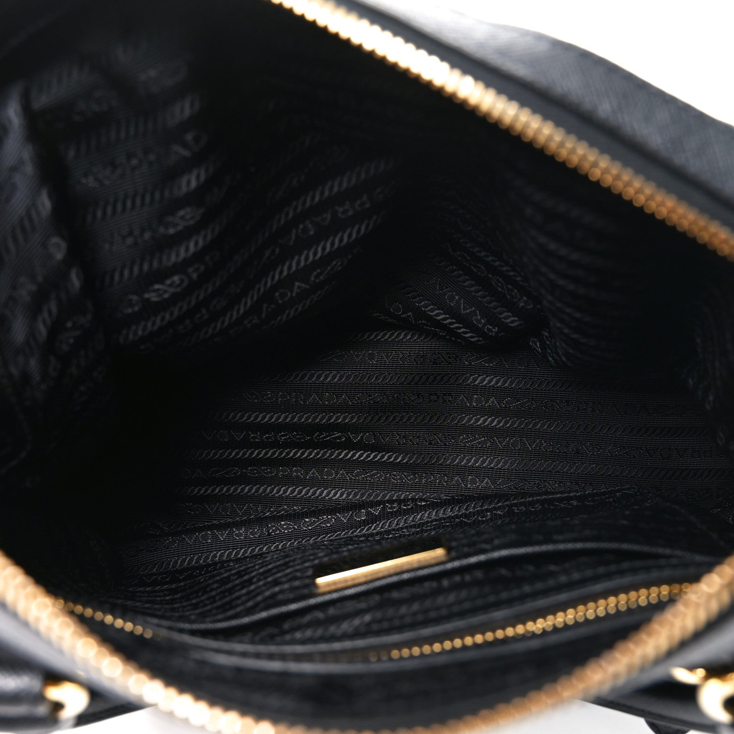 Tessuto Nylon Saffiano Small Tote Black
