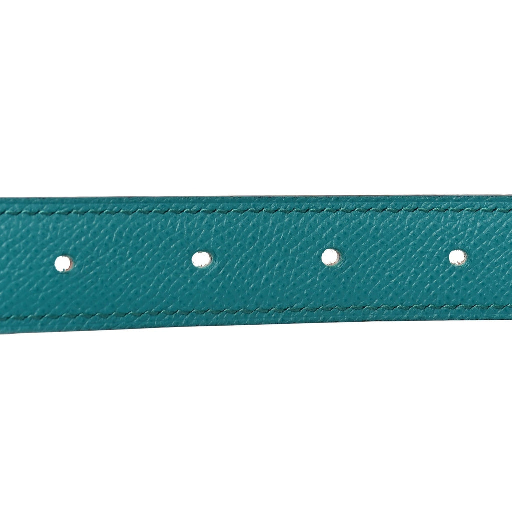 Swift Epsom 24mm Mini Constance H Belt 80 32 Bleu Paon Gold