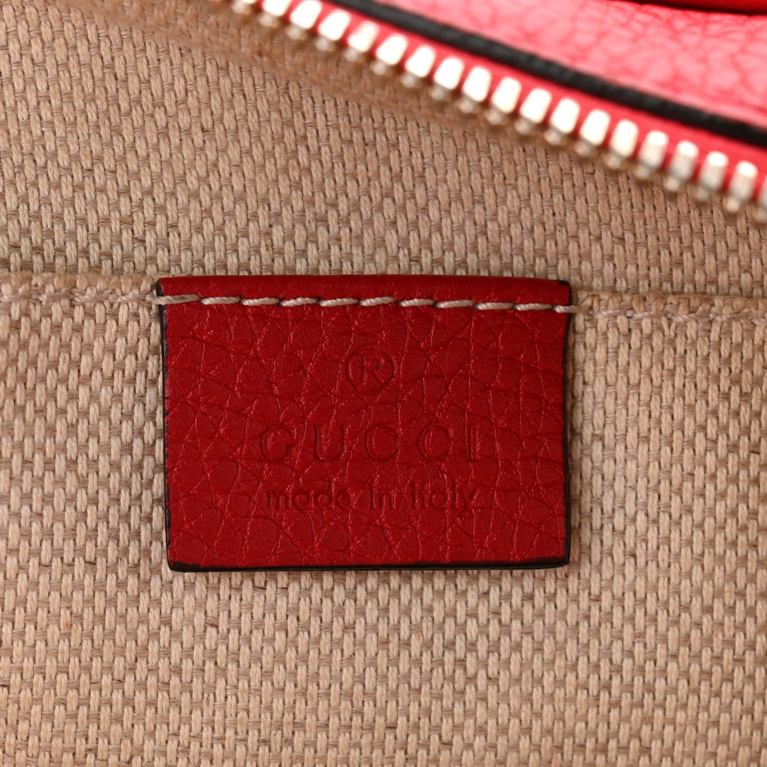 Pebbled Calfskin Small Soho Disco Bag Tabasco Red