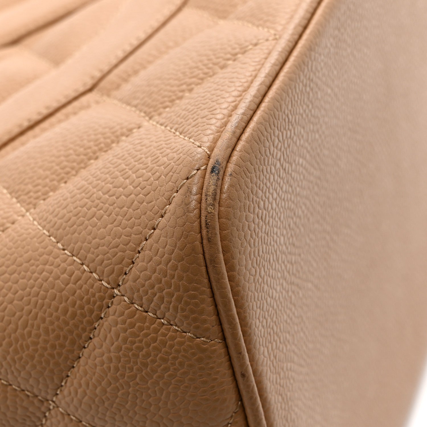 Caviar Quilted Medallion Tote Beige