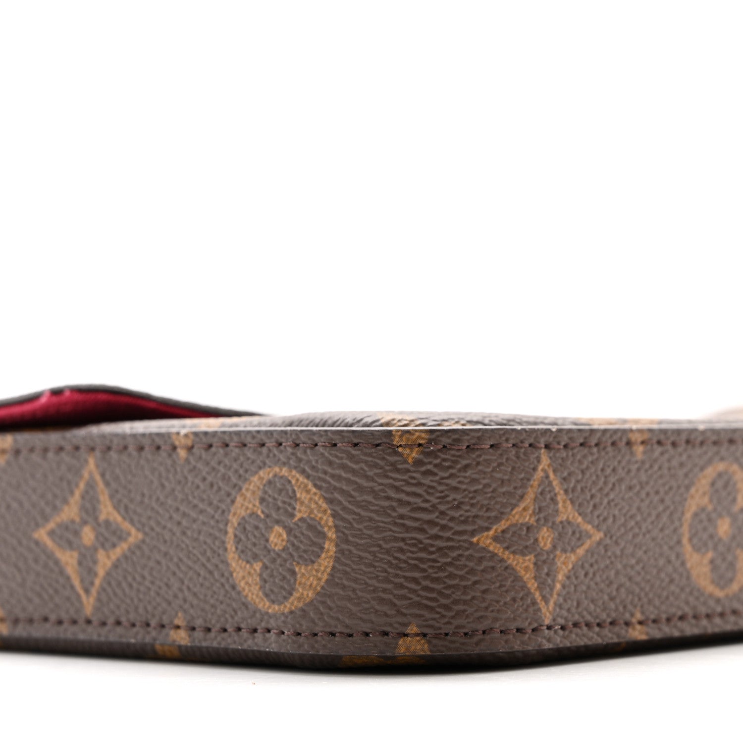 Monogram Pochette Felicie Chain Wallet Fuchsia