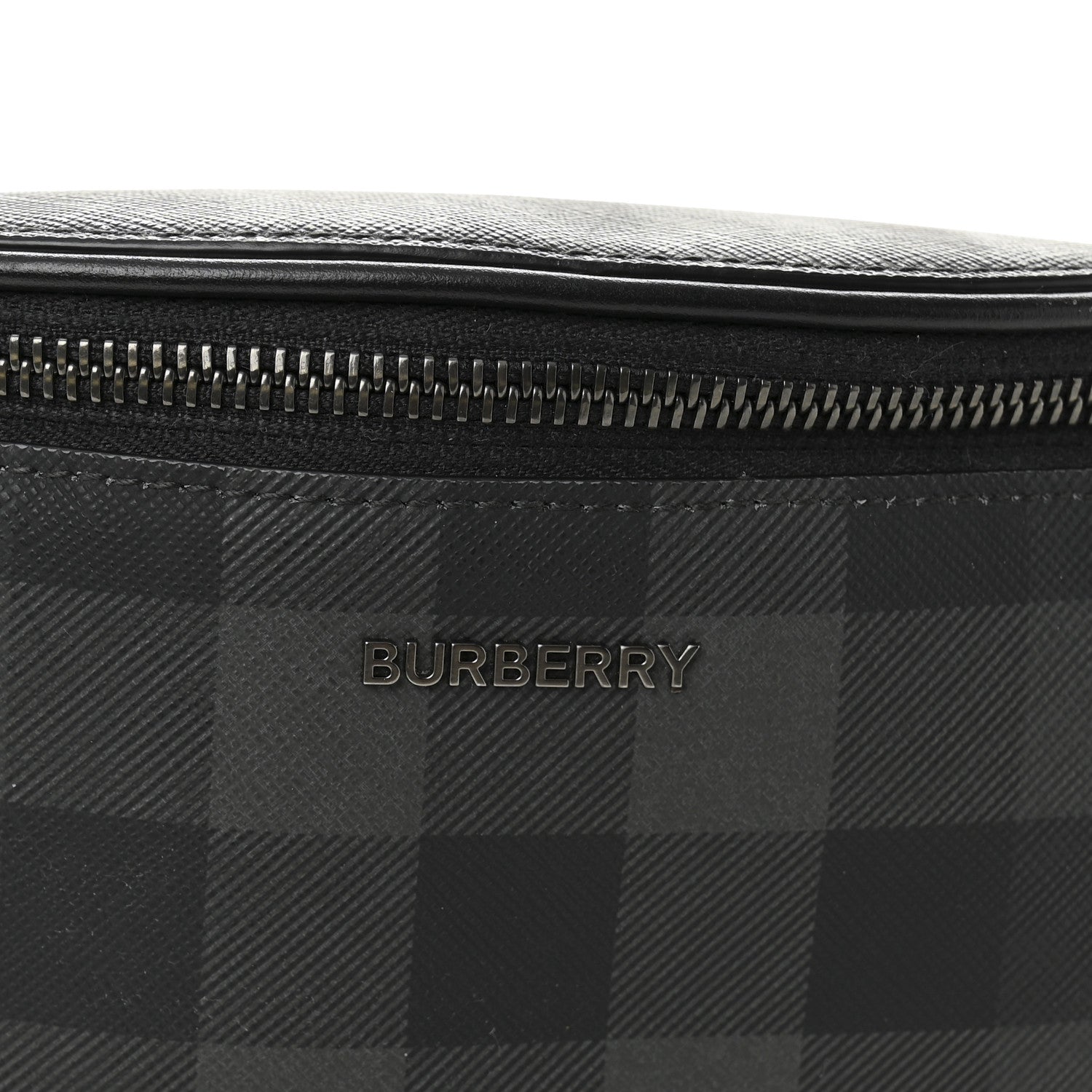 E-canvas Check Cason Bum Bag Charcoal