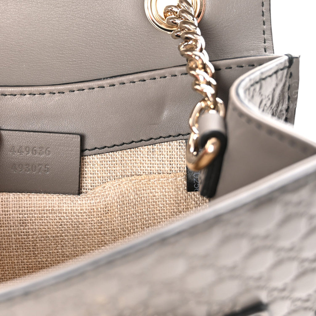 Soft Microguccissima Mini Emily Chain Shoulder Bag Loess
