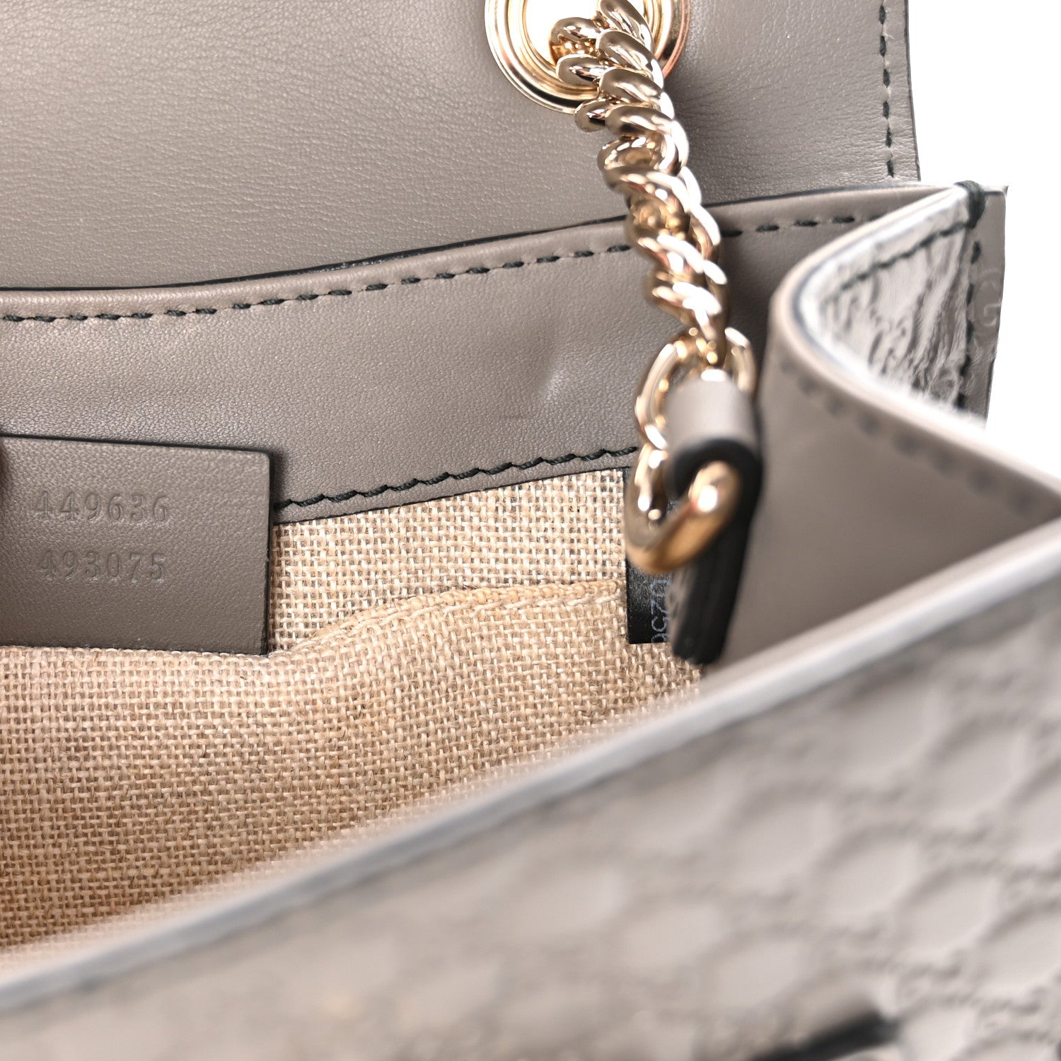 Soft Microguccissima Mini Emily Chain Shoulder Bag Loess
