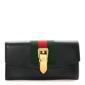 Calfskin Sylvie Continental Wallet Black