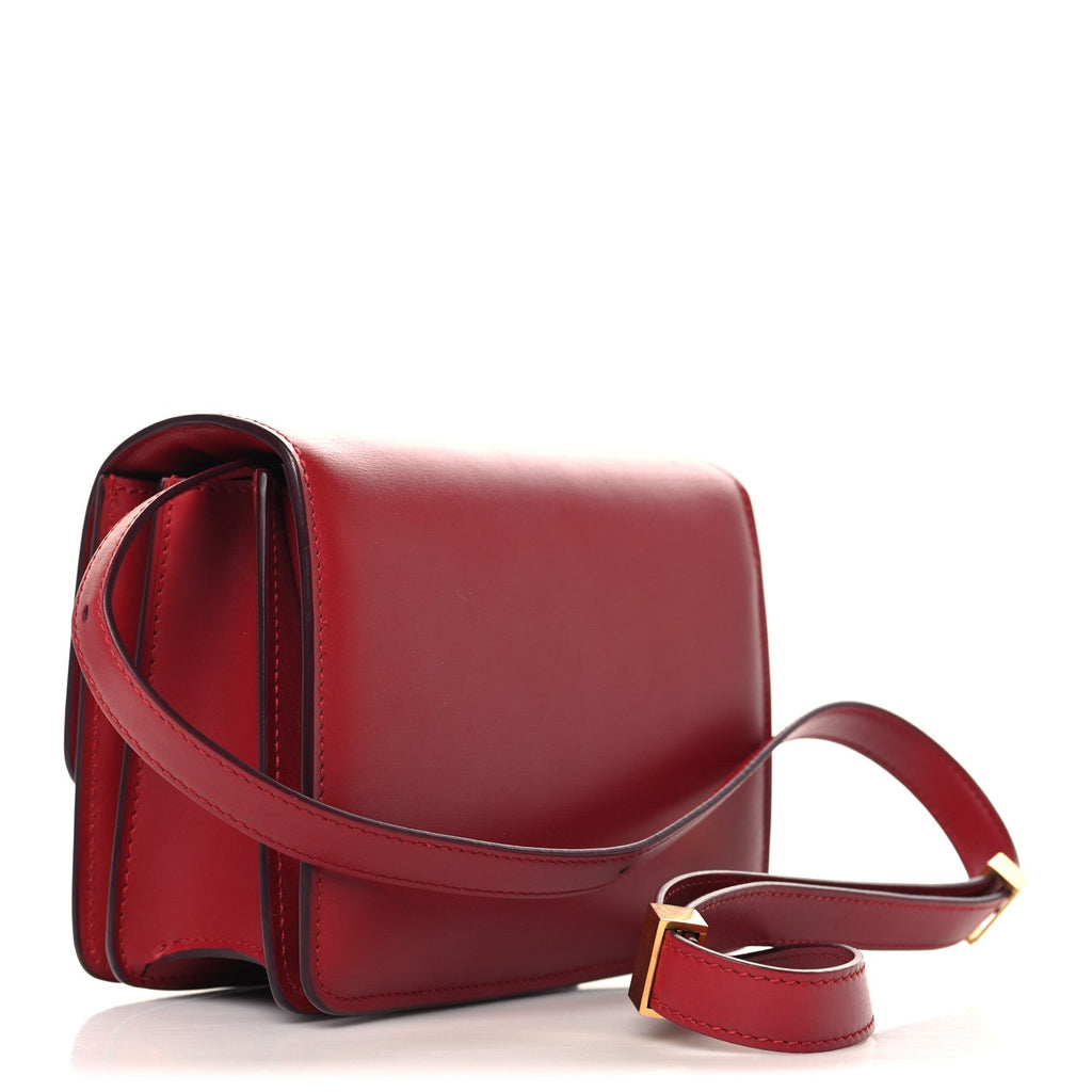 Box Calfskin Teen Classic Box Flap Bag Red