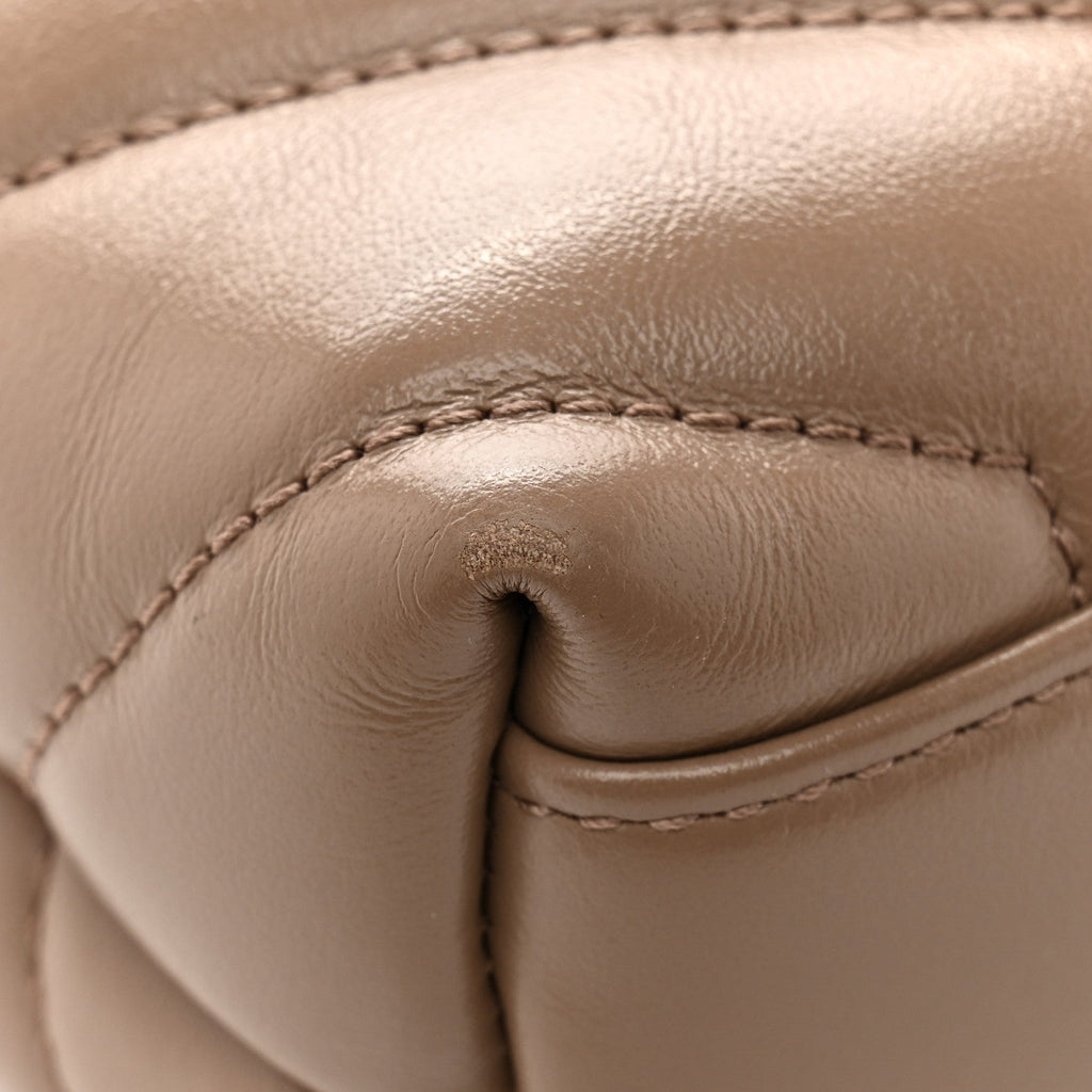 Calfskin Y Quilted Monogram Toy Loulou Crossbody Bag Taupe