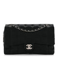 Nylon Square Quilted Flap Black