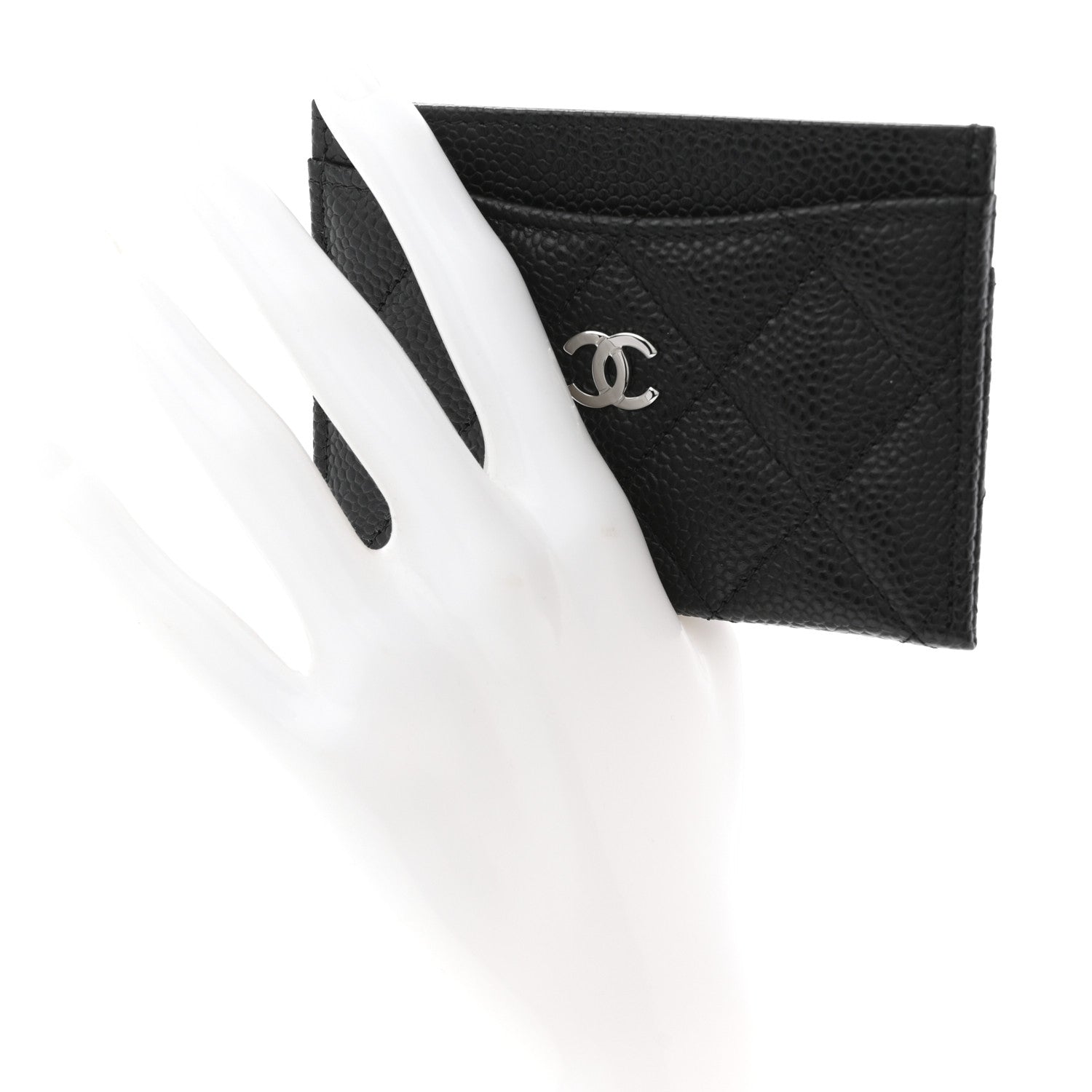 Caviar Quilted  Holder Black