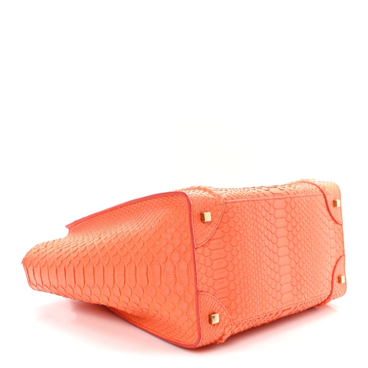 Snakeskin Mini Luggage Orange
