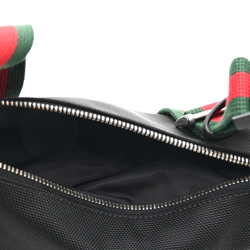 Techno Canvas Web Large Belt Bag Black