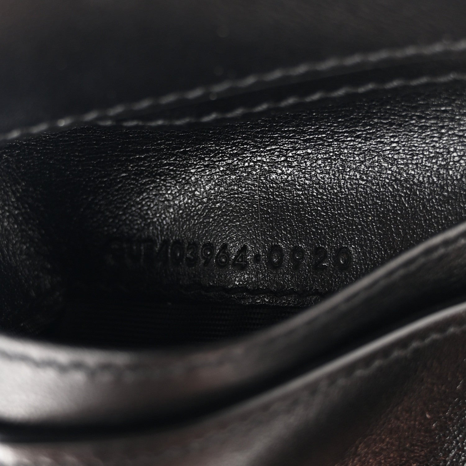 Calfskin Crocodile Embossed Monogram Compact Wallet Black