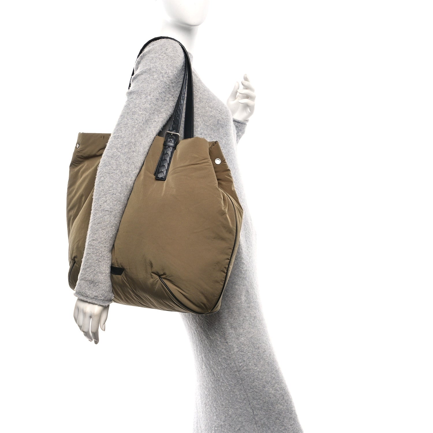 Nylon Crossroad Buckle Tote Mud