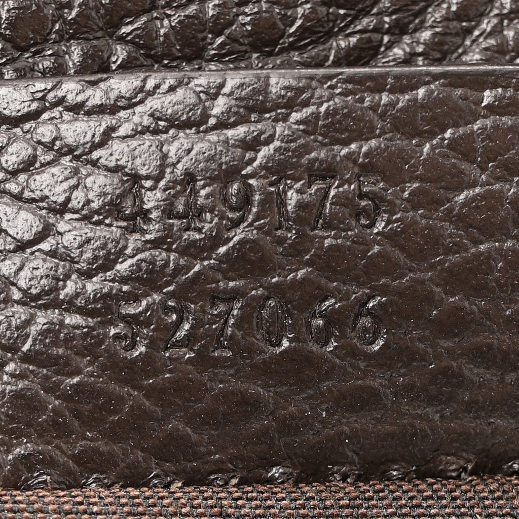 Monogram Dollar Calfskin O Drawstring Backpack Beige Ebony Testa di Moro Dark Chocolate