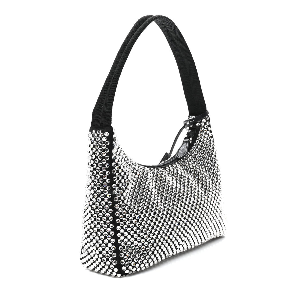 Satin Crystal Mini Re-Edition 2000 Bag Cristal
