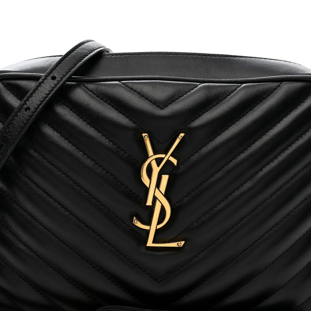 Calfskin Matelasse Monogram Lou Camera Bag Black