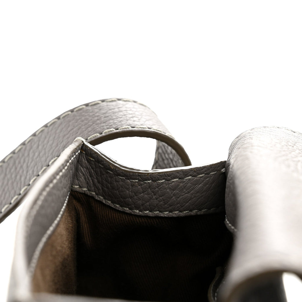 Calfskin Mini Marcie Round Crossbody Bag Cashmere Grey