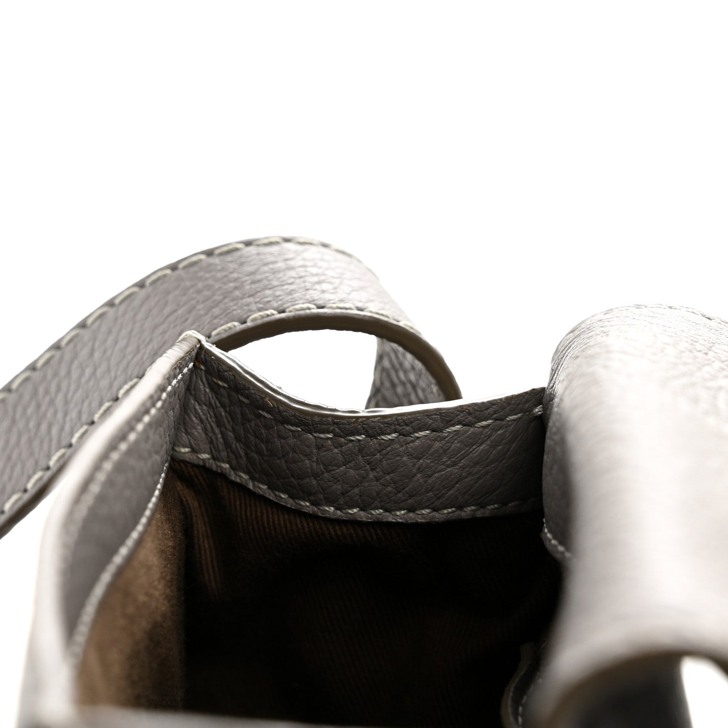 Calfskin Mini Marcie Round Crossbody Bag Cashmere Grey