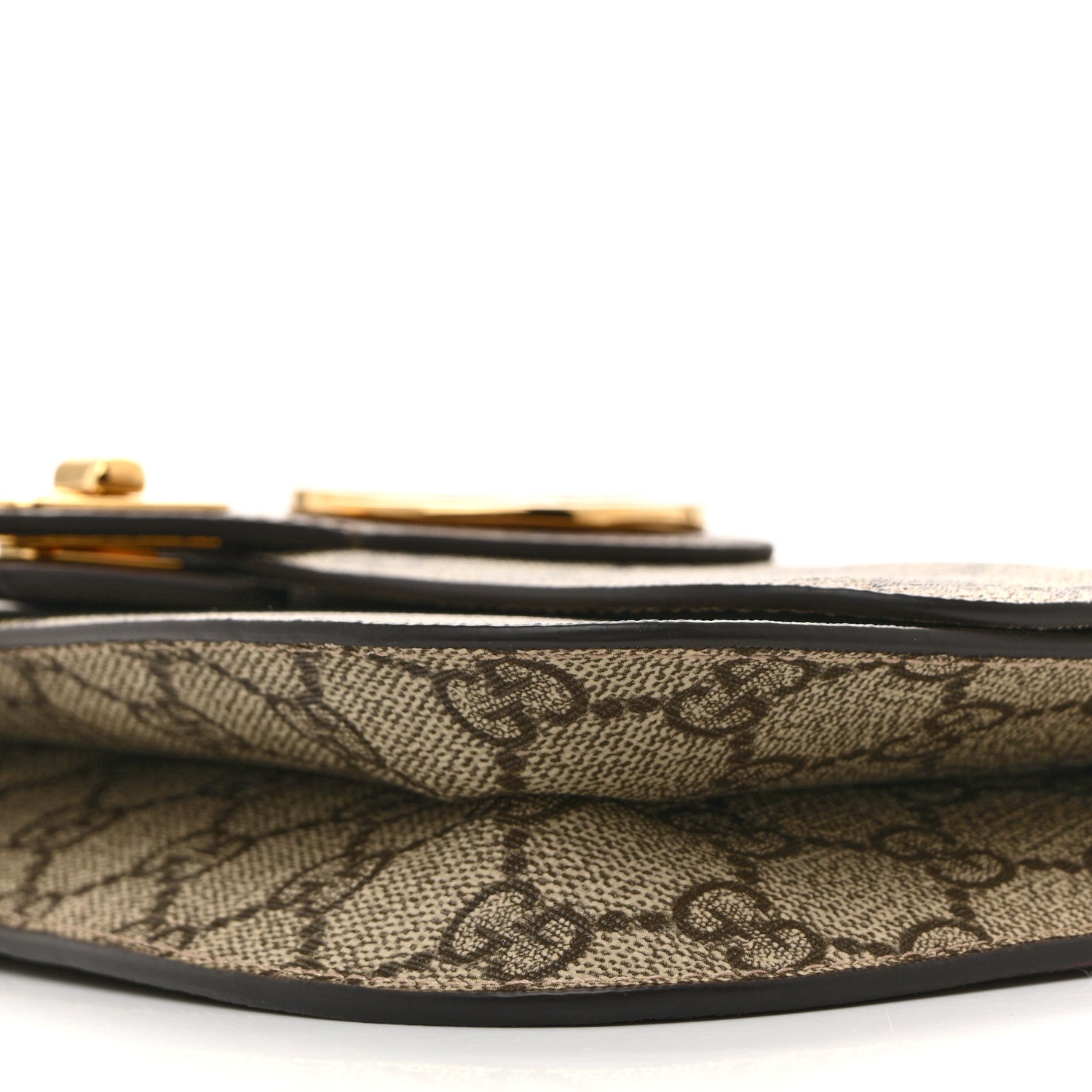 GG Supreme Monogram Textured Dollar Calfskin Blondie Belt Bag Beige Ebony New Acero