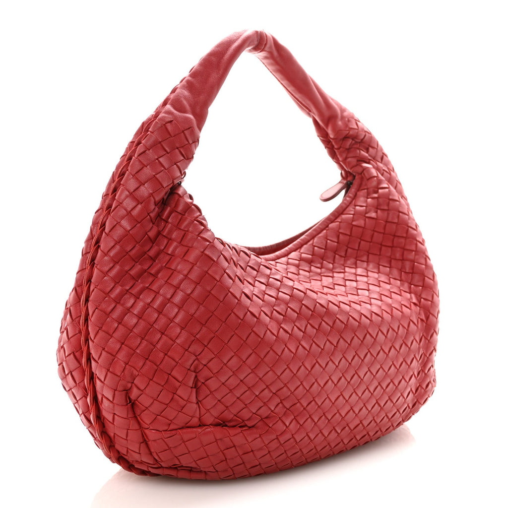 Nappa Intrecciato Medium Belly Veneta Hobo Rust