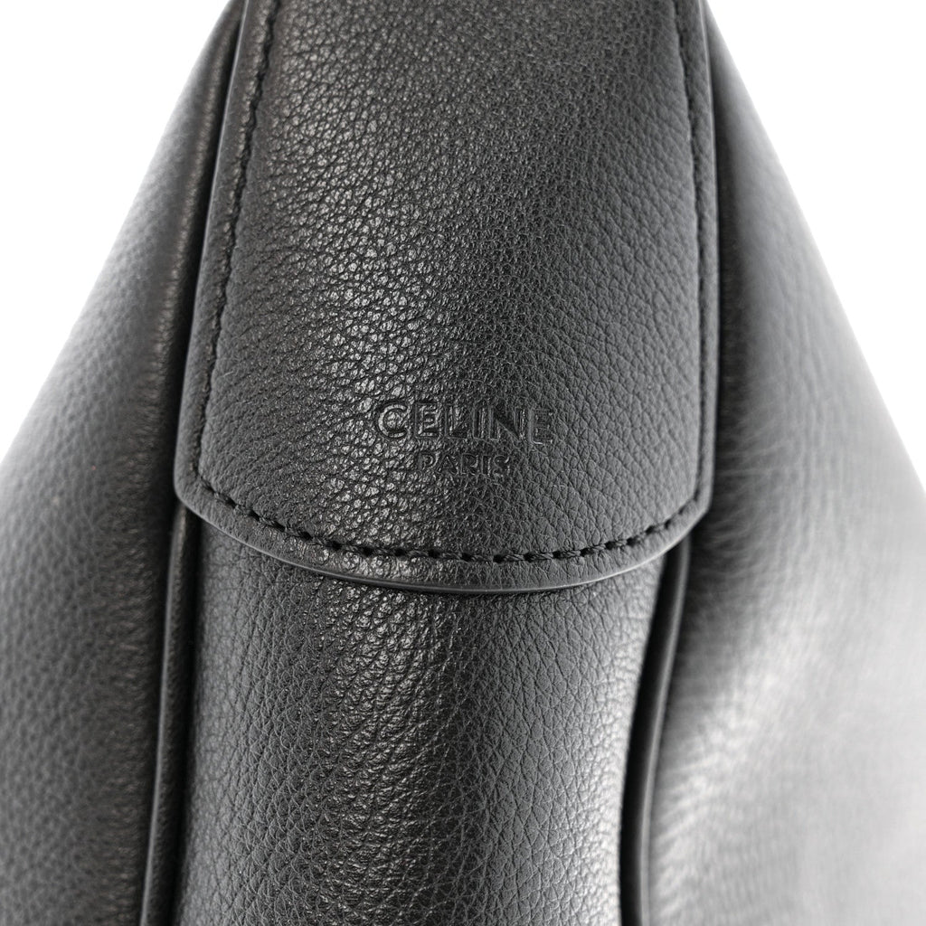 Supple Calfskin Medium Triomphe Heloise Shoulder Bag Black