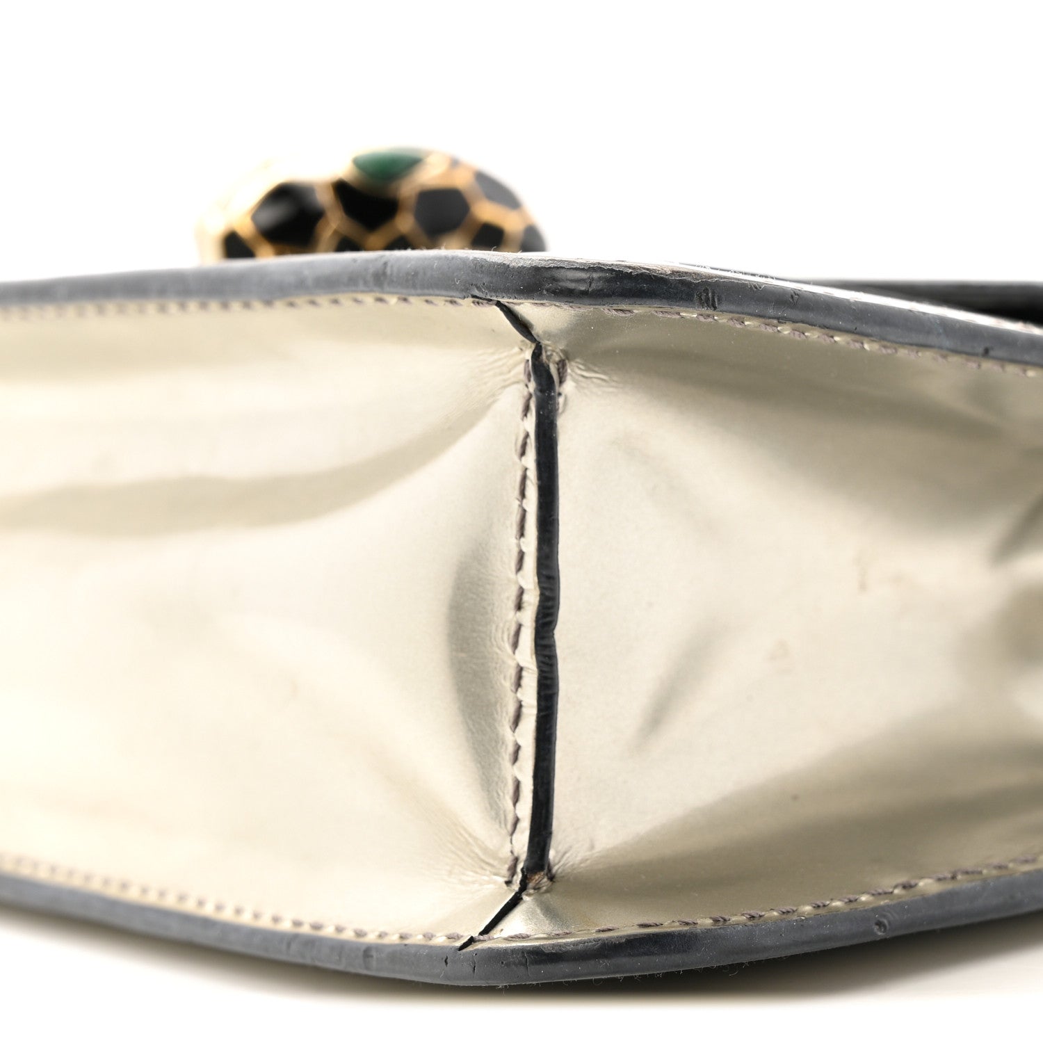 Metallic Serpenti Forever Small Shoulder Bag Silver